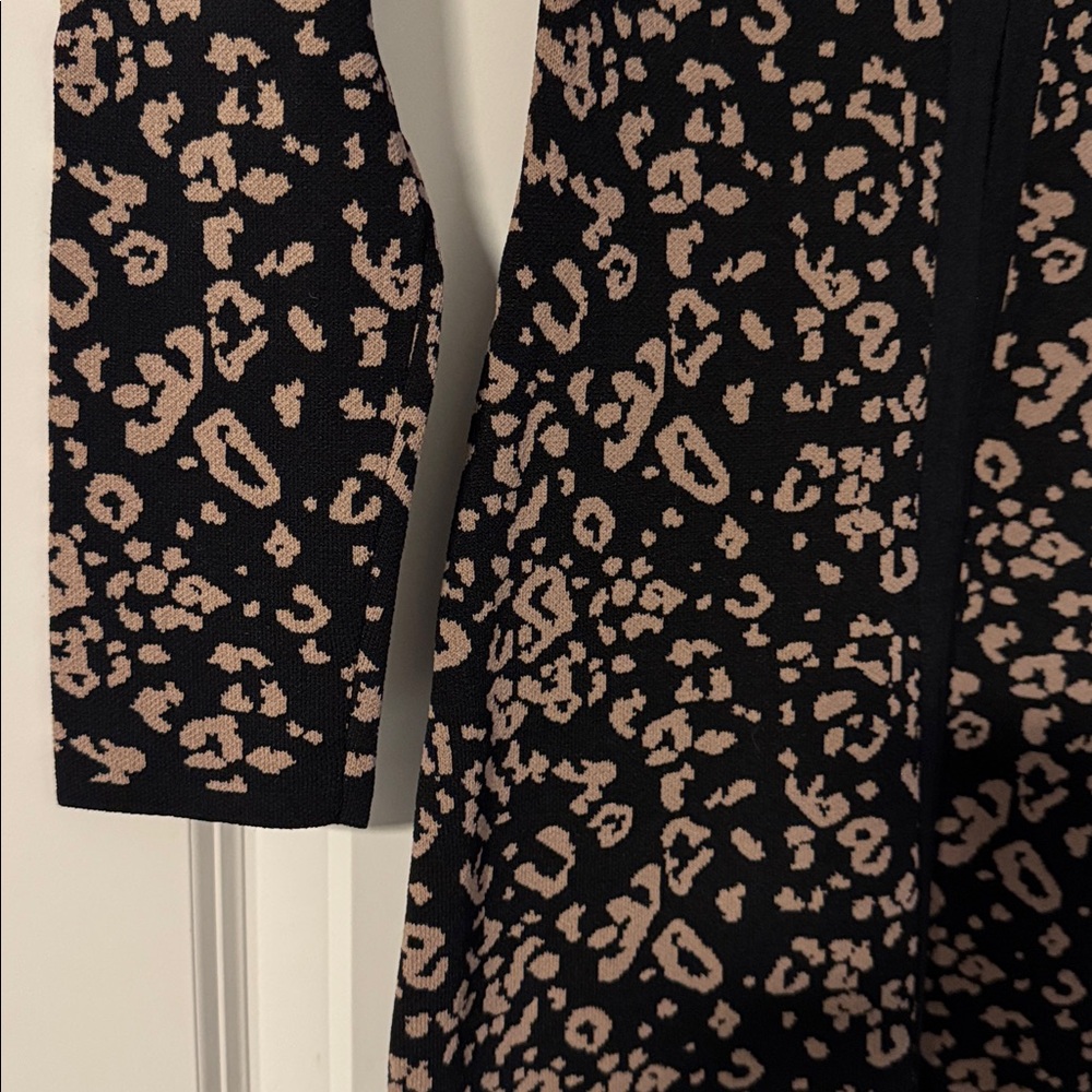 Belle Badgley Mischka Leopard Print Sweater Dress - Picture 5 of 8